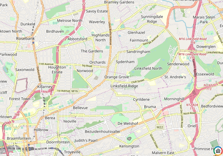 Map location of Orange Grove